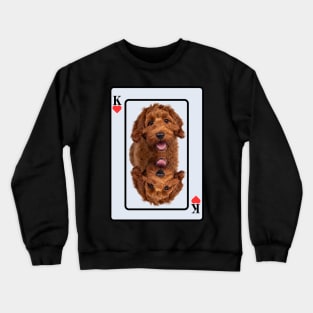 Labradoodle King Of Hearts Crewneck Sweatshirt